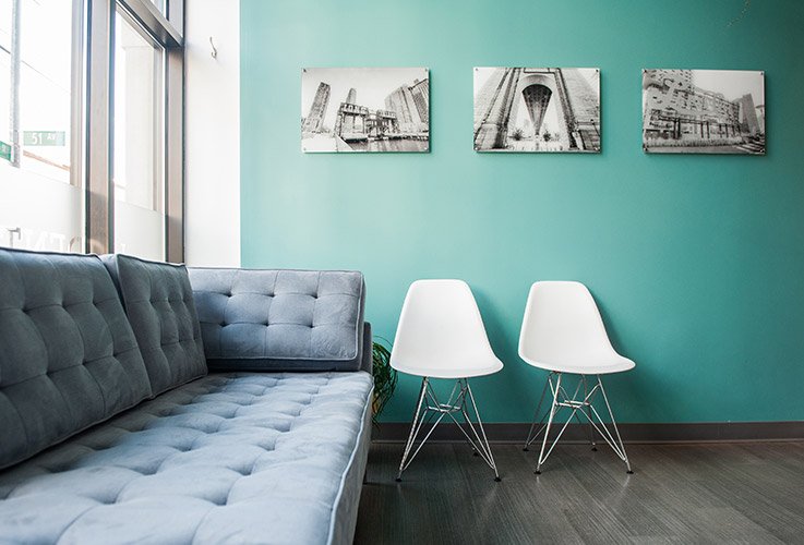 Dental office waiting room