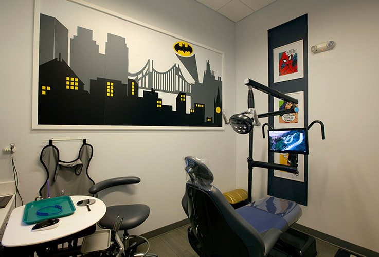 Kids dental exam room