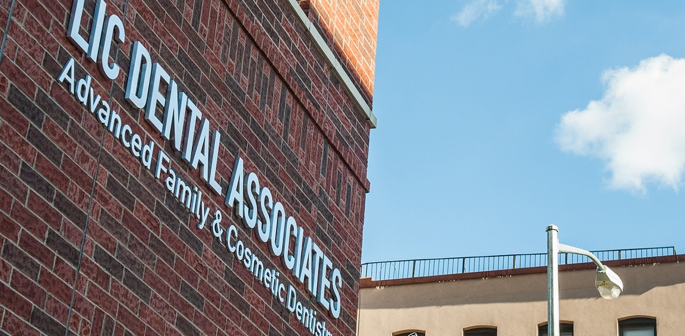 LIC Dental Associates sign on building wall