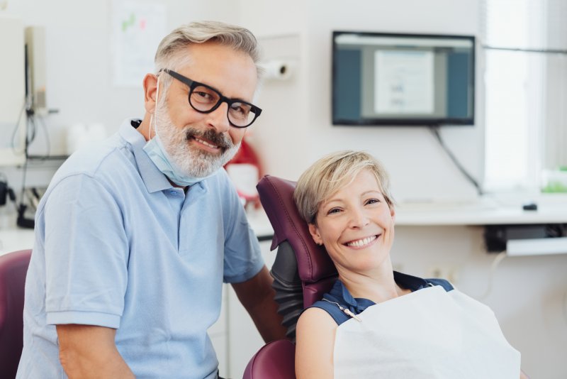 Dentist and patient